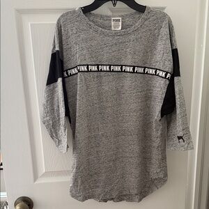PINK Victoria's Secret Heathered Gray Tee